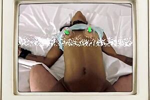 Kalani Luana's Back Blasted with Cum in POV Latex Scene