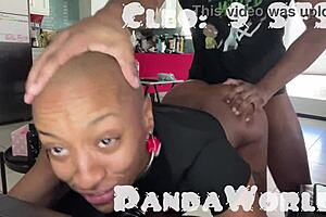 Bald Ebony Submissive Gets Asshole Wrecked By Big Black Cock