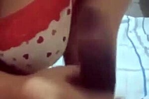 Naughty wife confesses while husband jerks off