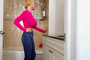 casca akashova, is that your son's friend giving you a messy facial?