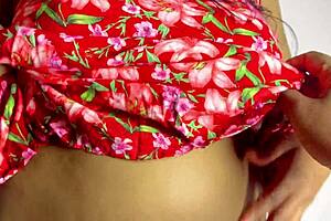 She is very glad when the guy releases hot sperm on her face