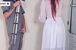 Bride Fucks Photographer POV, Almost Caught