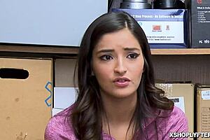 i-i'm emily willis, getting a deepthroat and mouthful of big cock in the shop