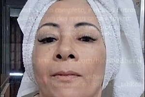 Latina Milf Flashing in Bathroom, Ready for Action in Solo Trailer