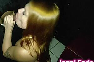 Hey, my boyfriend took me to a gloryhole for the first time to fuck strangers! 😏