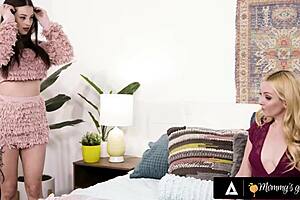 Pretty Maddy May Learns Masturbation From Stepmom.