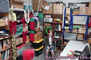 Teen thief sucks dick and gets cum in mouth!