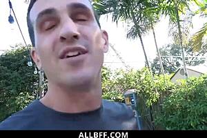 Teen bffs foursome by the pool