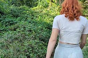 Young lovers caught in woods, shocked reactions