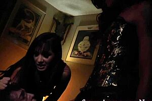 goth femdominas gagging with rimjob and deepthroat