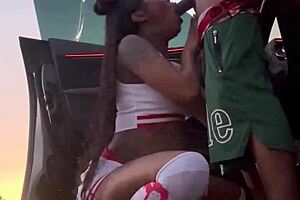 Cheerleader Doggystyle Public Fuck