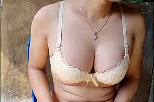 An Amateur Shemale Masturbates Nervously In An Open Bathroom