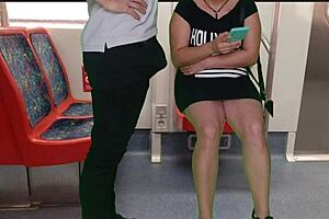 i can't believe this pretty girl in a dress gave a handjob and blowjob to a stranger in public