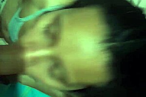 Snuck into stepsister's room for real sex, made her swallow cum in see-through