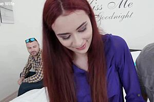 Stranger Impregnates Hot Wife Scyley Jam With Creampie Right Before Cuckold's Eyes!