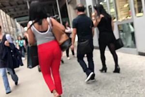 Beautiful ebony ass hidden in candid shots