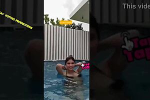 chatting with ana jalandoni in bikini and downblouse 👙