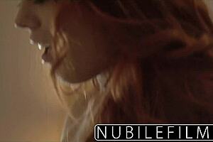 Nubilefilms spanish beauty cums on hard cock while riding shaved pussy