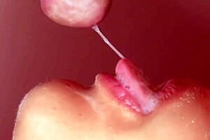 Japanese blowjob close up with face fucking