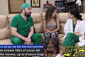 princess nathalia, the sweaty nurse, gives jerk off instructions backstage at the hospital