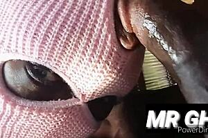 African teen slave slut sucks and slobbers my BBC?