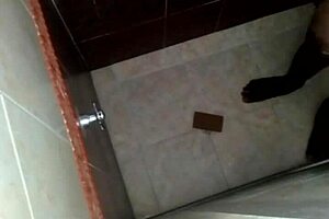 Girlfriend and friend spy on horny lesbian pussy play in bathroom shower