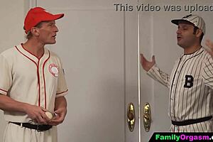 FamilyOrgasm showcases girls getting playful with their baseball player fathers.