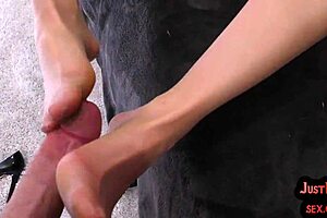 Busty POV MILF in Lingerie Receives Footjob and Gets Fucked with Dirty Talk