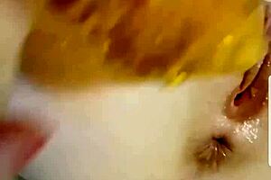 A girl is masturbating, and it's really quite hot