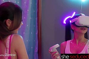 SheSeducedMe featuring lesbian VR with stunning performers in 4K