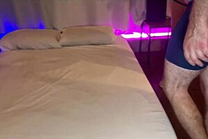 i couldn't resis the sexy brunette masseur hitting the right spot on my big tits