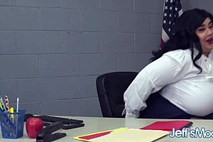 The student got a good mark from a curvy teacher Chloe Klein