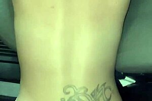 streetwalker with pigtails blows and bangs in public