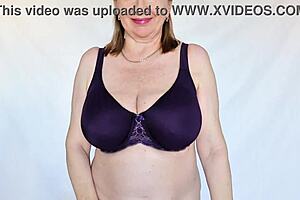 From Beige to Mint, Busty Granny MariaOld’s Lingerie Fashion Journey Unfolds. What a Unique Transformation!