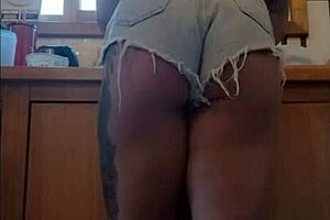 imagine this horny amateur in your kitchen