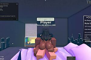 An Egyptian girl was fucked in the Roblox condo game