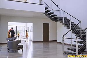 Girls drop to knees for rough oral service!