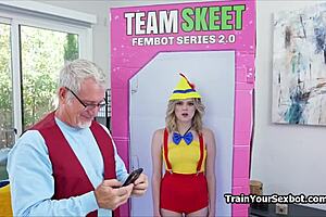 Grandpa Trying Out New Petite Teen Bot For Blowjob And Hardcore