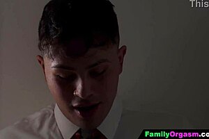 Stepsisters Swap Brothers in Wild Familyogasm Uniform Doggystyle Fun