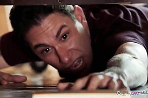 Latina babe Melissa Moore gets hardcore fucking from pornstar.