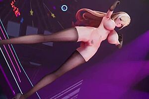 BITCH KNIGHT DANCES WITH BIG TITS AND ASS SHAKING