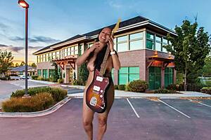 Stripping And Masturbating In The Parking With Agarabas And Olpr