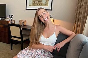 Beautiful Blonde Milf Alexis Crystal Gives Blowjob During First Casting Interview With Big Cock.