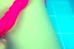 Is this risky public sex with petite tight pussy in the pool?