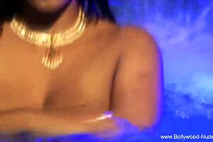 The pretty Asian girl cleans her body naked