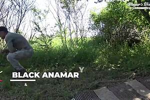 Behind the Scenes of Black Anamary Getting Fucked Outdoors