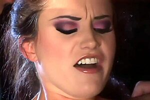 Brunette Slut Threesome Anal Fucking