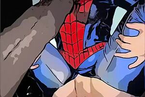 spider woman pawg rides a big black cock in this interracial scene.