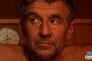 Old young 18+ porn teen 18+ fucked in the sauna room gives a blowjob sucks old cock