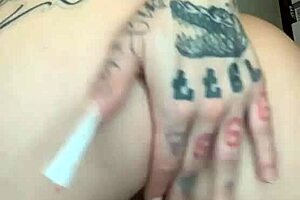 Hot Brunette Plays With Ass And Pussy, Squirting!